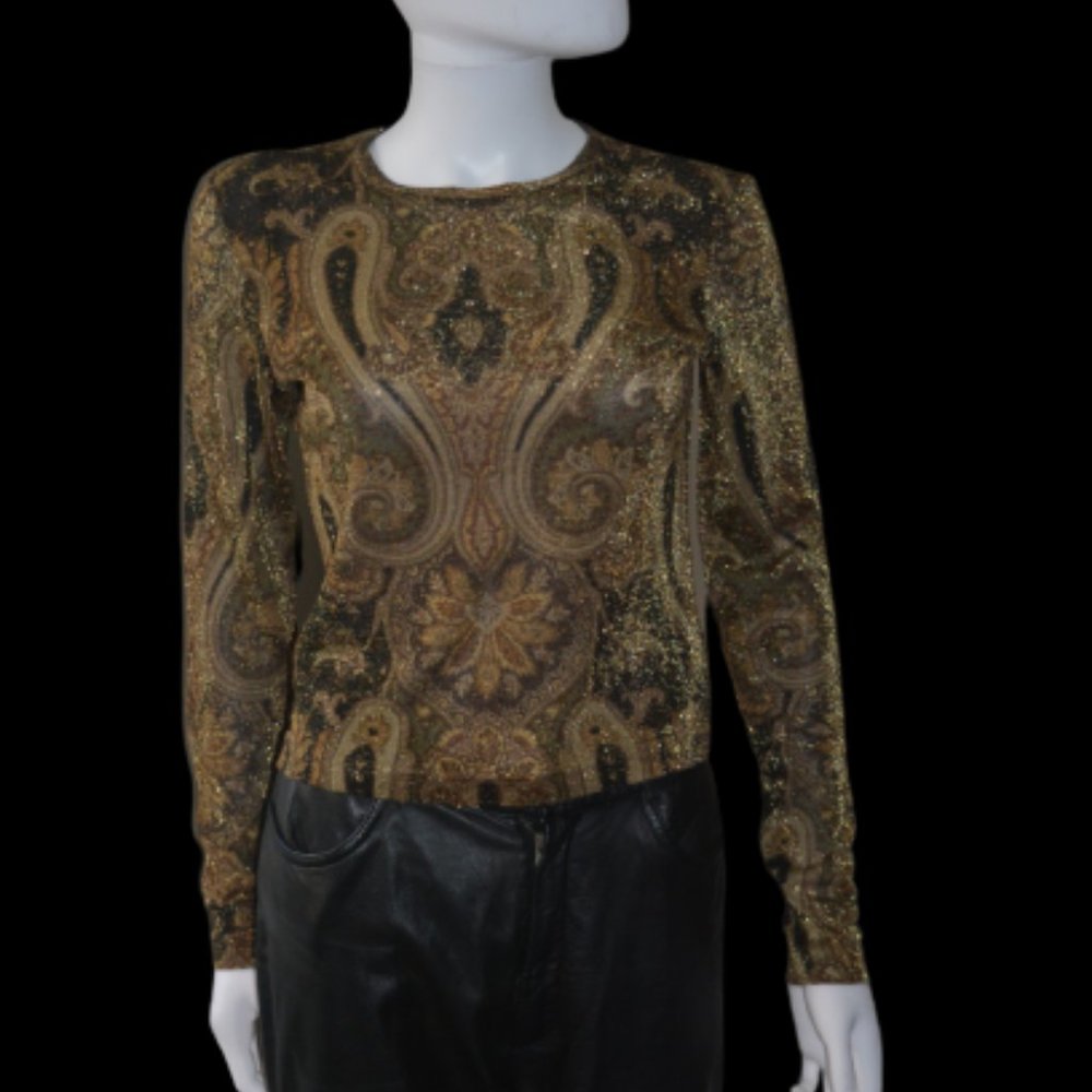 Dolce & Gabbana Gold Body Sleeve Top